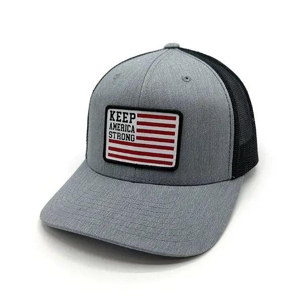 Keep America Strong Flag Woven Patch Hat - RoundedGear.com