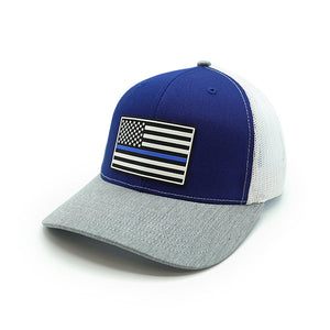 Thin Blue Line Flag PVC Patch Hat - RoundedGear.com