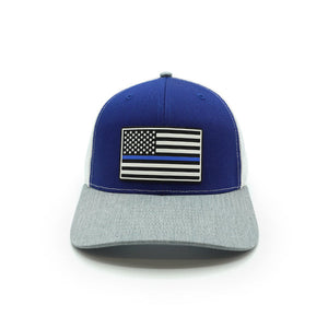 Thin Blue Line Flag PVC Patch Hat - RoundedGear.com