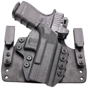 Smith & Wesson M&P SHIELD 9EZ Leather Hybrid Holster (Wide) - Rounded by Concealment Express