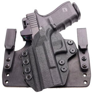 Smith & Wesson M&P SHIELD 9EZ Leather Hybrid Holster (Wide) - Rounded by Concealment Express