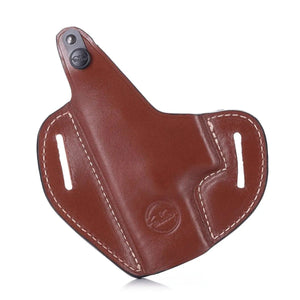 Classic Leather OWB Pancake Holster With Thumb-Break-Rounded by Concealment Express