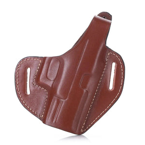 Classic Leather OWB Pancake Holster With Thumb-Break-Rounded by Concealment Express