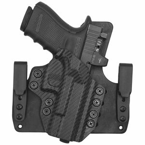 Smith & Wesson M&P SHIELD 9EZ Leather Hybrid Holster (Wide)-Rounded by Concealment Express